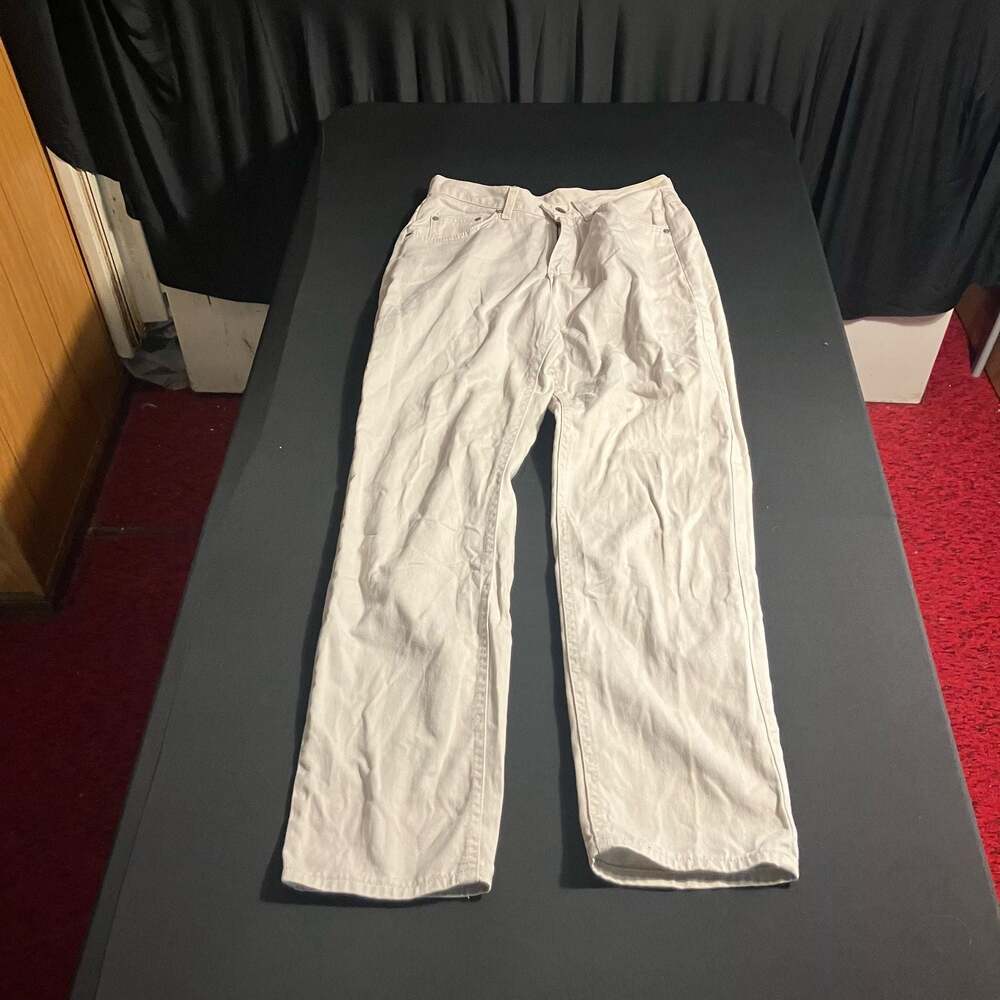 Vintage Riders Khakis Off White Cotton Straight Leg Pants Size 10 M